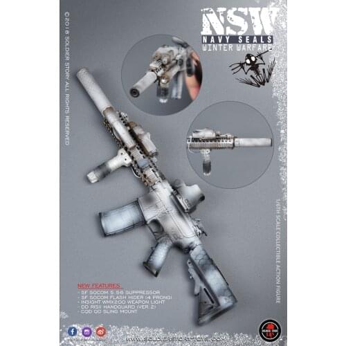 SoldierStory SS109 1/6th Snow NSW WINTER WARFARE Soldier Doll Weapon MK18 Rifle Gun Full Set For Doll Action Collectable
