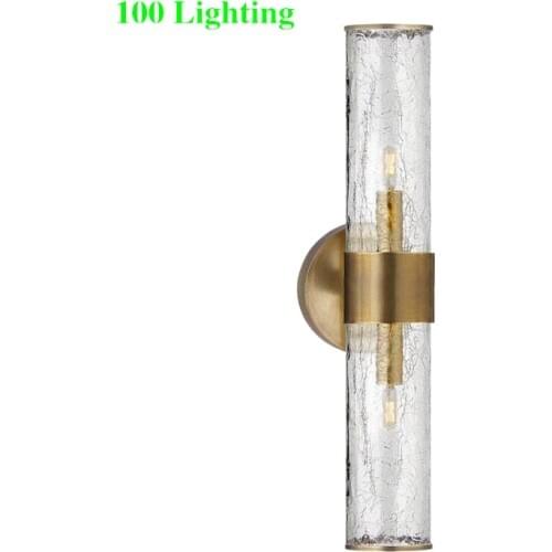 Modern Glass Bedroom Bedside LED Wall Lights G4 Bulb Foyer Aisle Wall Sconce Surface mount Gold Metal Home Loft Lighting Fixture
