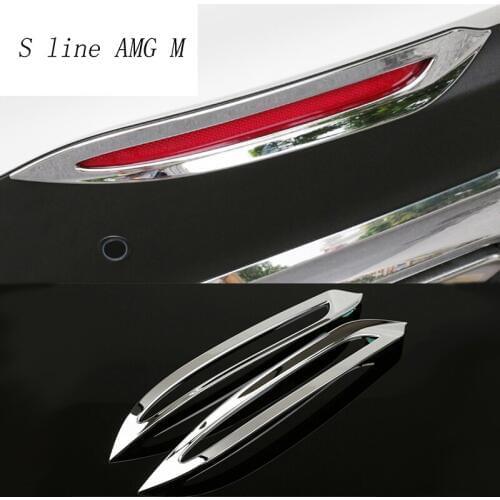 Car styling Car Rear fog lamps cover grille slats fog lights cover decoration Trim strips for Mercedes Benz GLC Class X253 Sport