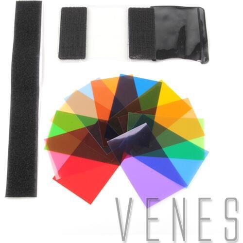 Venes Top Flash chips PL-SP set 12 filter comes with Velcro bags For Canon For Sony For Nikon