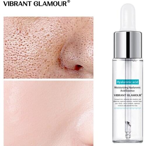 VIBRANT GLAMOUR 15ml Hyaluronic Acid Face Serum Anti-Aging Shrink Pore Whitening Moisturizing Face Cream Face Care