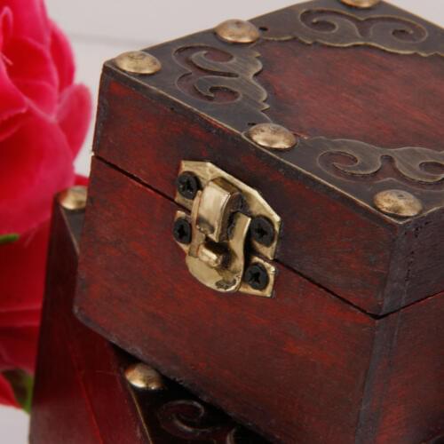 2Pcs Vintage Wooden Storage Gift Box Wedding Party Jewelry Holder Gift Big Box