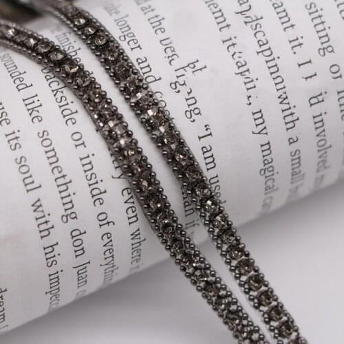 1Yard Self Adhesive Rhinestones Lace Ribbons For Dance Costumes Decor DIY Patchwork Sewing Crafts Apparel Accessories