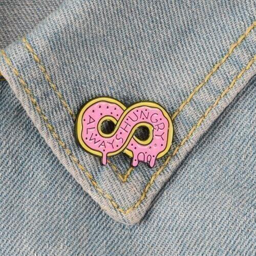 2019 European and American Fashion New Jewelry Summer Creative Wild Donut Alloy Drop Oil Brooch Backpack Hat Shirt Lapel Badge