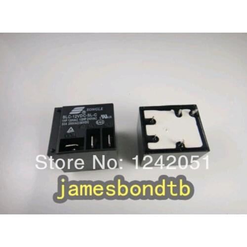 25pcs T91 SLC-12VDC-SL-C 5pin Black Electrical PCB Power Relay 30A 250VAC