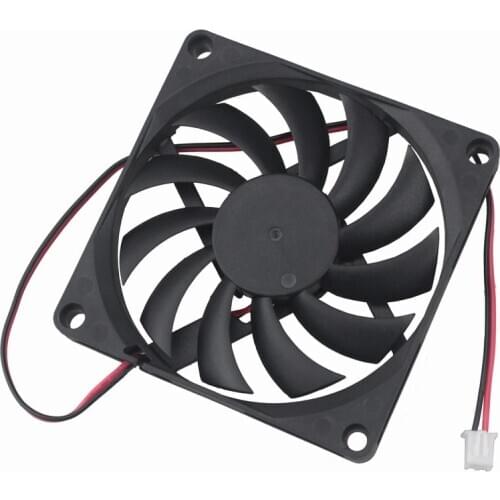 5Pcs GDSTIME 8cm 80x80x10mm 80mm 8010 24V 2Pin Ball Bearing PC Computer Cooler Brushless DC Cooling Fan