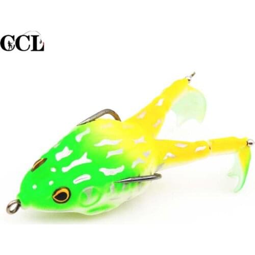 9cm 13.7g Soft Topwater Bait Floating Fishing Lures Bionic Frog Rotating Feet Wobbler Fit River Lake Pond For Trout Shad Pike