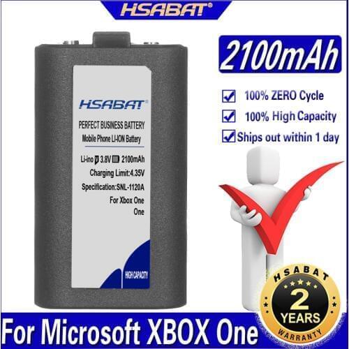 HSABAT 2100mAh Battery for Microsoft Xbox One X S Play Lithium polymer Rechargeable Battery Pack Batteries