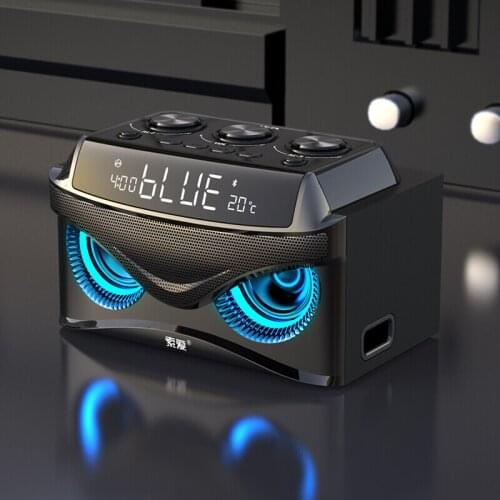 S68 Wireless Bluetooth Speaker LED Display Cool Owl Design Wireless Loudspeaker Three Speakers Computer Speaker Column