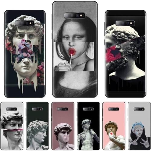 Statue David Medusa Mona Lisa Phone Case For Samsung S6 S7 edge S8 S9 S10 e plus A10 A50 A70 note8 J7 2017