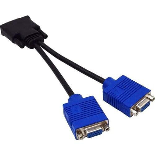 Dms-59 Pin Male To Dual Vga Female Y Splitter Adapter Cable