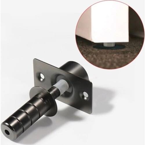 Stainless Steel Door Stops Heavy Duty Door Holder Magnetic Invisible Door Stopper Catch Easy Install Floor Wall Mounted Stopper