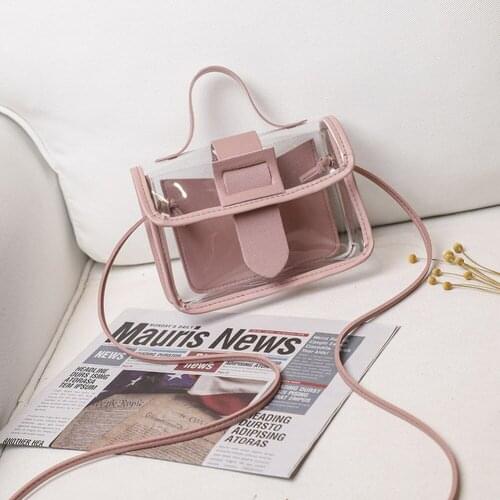 Hardware Chain Strap Color Block Messenger Handbag Composite Tote 2021 Fashion Women Transparent Pattern Shoulder Bag
