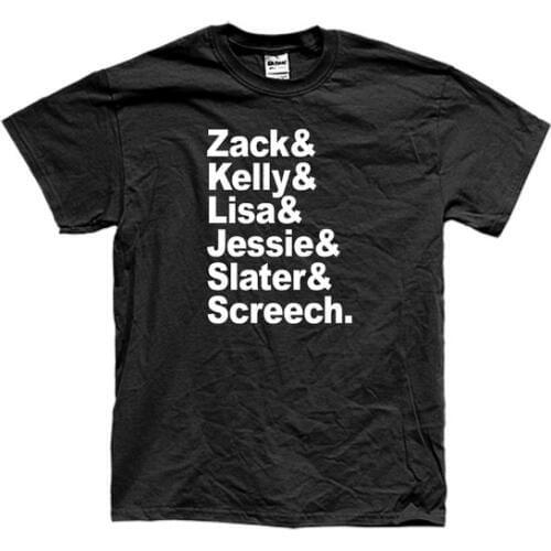 SAVED by the BELL NAMES t-shirt short sleeve many colors unisex More Size and Colors-B012