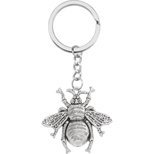 Best Selling Retro Men And Women Keychain Animal Bee Shape Pendant With Mens Decoration Customizable Jewelry Gift