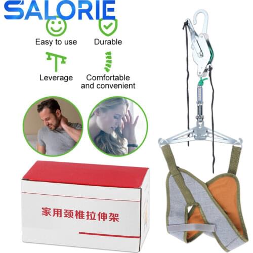 Cervical Traction Belt Neck Stretching Fixation Belt Correction Hanging Neck Trainer Cervical Massager Massage Tool Home Use