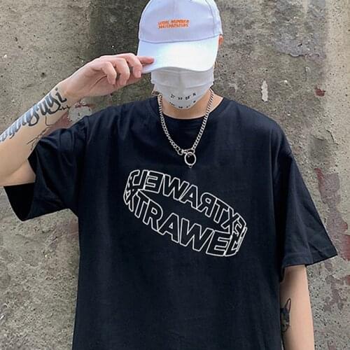 Vapor Wave Unisex T-Shirts Streetwear Twisted Letters Print Funny Printed tshirt Female Harajuk Short Sleeve Summer T shirt Men