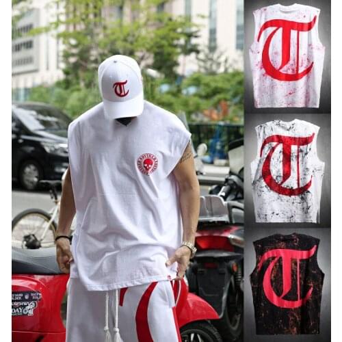 Fahion Brand Men Sleeveless Slim Gym Tank Top Summer Muscle Bodybuilding Fitness Tee Shirt Sport Tank Mens Clothing Vest