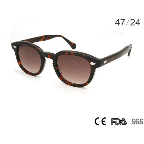 Sorbern Fashion Retro Round Sunglasses Men Women Classic Designer Acetate Glasses Gradual Lens Circle Sun Glasses Goggles