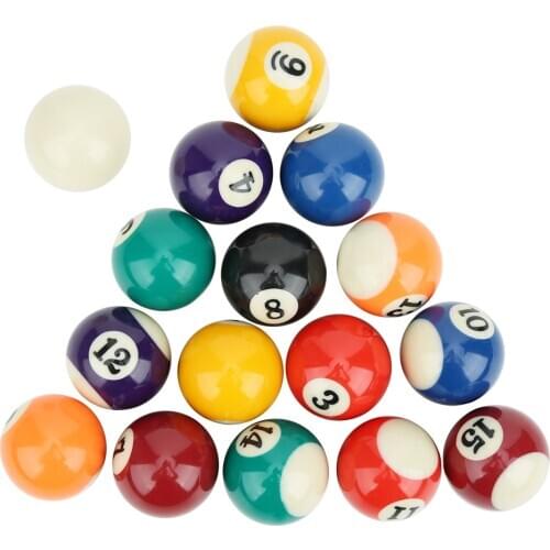 16PCS Mini Billiard Balls Complete Set Snooker Pool Plastic Multi-color Indoor Family Game Sports Toys Birthday Gift Accesssory