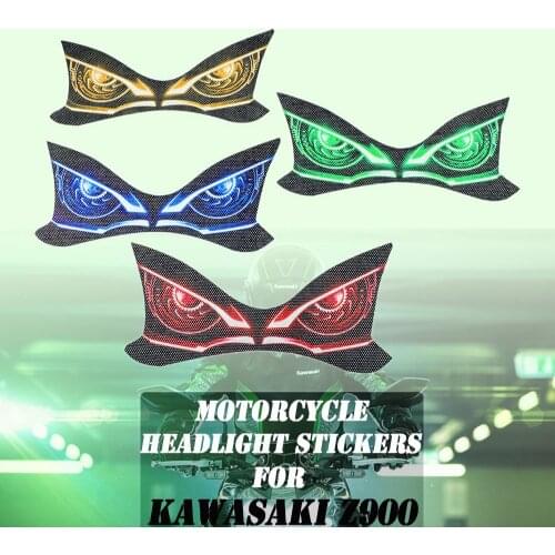 Motorcycle Stickers Head light Transmission Sticker 3D Front Fairing Headlight Protection For KAWASAKI Z900 Z 900 900Z 2017-2019