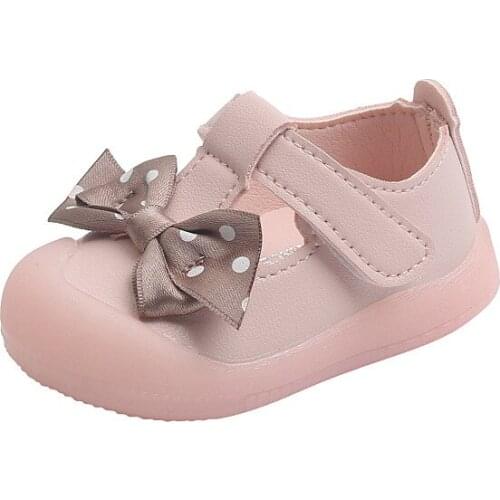 Toddler Shoes Baby Princess Leather Shoes 2021 New Baby Shoes Summer Soft Bottom Fashion Cute Bow-knot Sweet Toes-capped 16-20