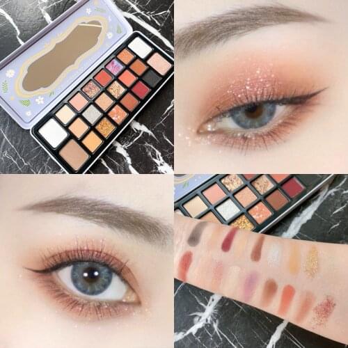 18 Color Eyeshadow Pallete Matte Shimmer Matte Pigment Smoky EyeShadow Pallete Waterproof Cosmetic
