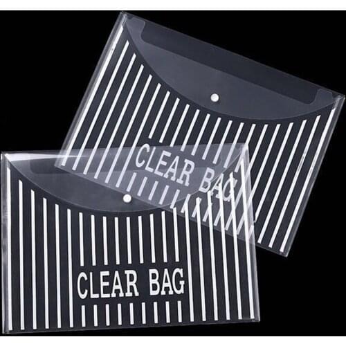 Document Paper File Organizer File Folder Documents Storage Pouches Organizers with Button for Home Office School A4 Size