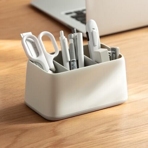 Plastic storage box with three grids desktop two colors remote control small exquisite organize boxes