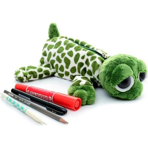 Plush Turtle Holder Bags Animal Case Stationery Tortoise Pouch Storage Comestic Makeup Bag School Supplies Gifts for Kids Green