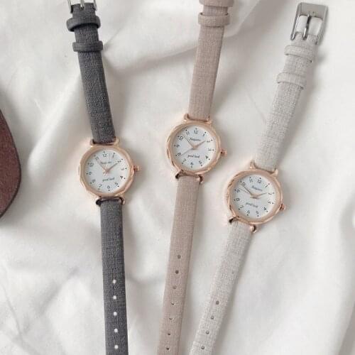 Simple Number Scale Small Watches Women Fashion Vintage Leather Ladies Wristwatches 2021 Casual Female Quartz Watch Montre Femme