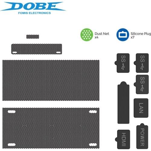 For Xbox Series S Console Dustproof Suit Silicone Dust Plug Pack Protector Dust Proof Mesh Filter Jack Cover Stopper Case Kit