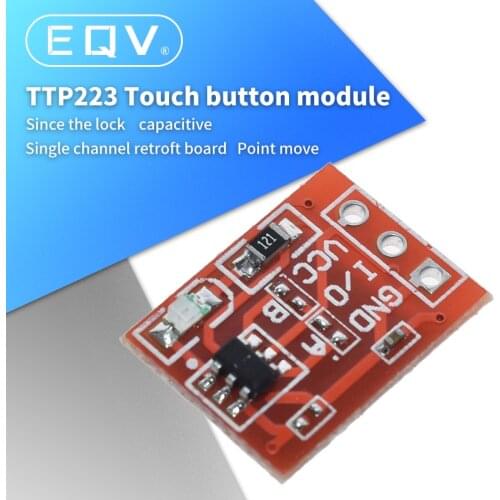 10PCS TTP223 Touch Key Switch Module Touching Button Self-Locking/No-Locking Capacitive Switches Single Channel Reconstruction