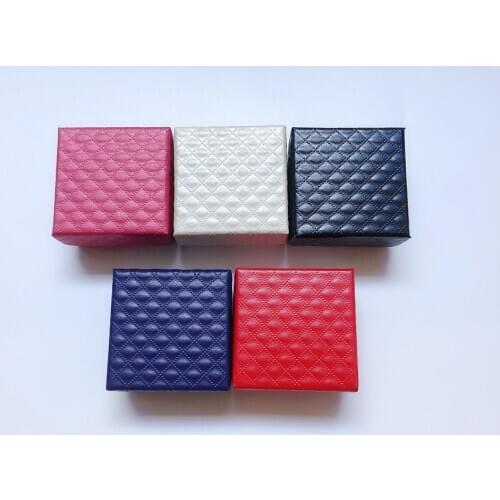 5*5*3cm Fashion Luxury Diamond Pattern Jewelry Box Ring Earrings Small Carton Present Gift Box Case Square Case Package