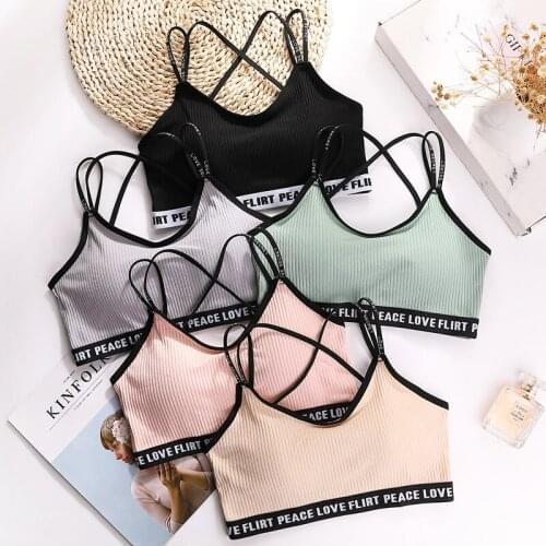 Letter Sports Bras Push Up Sports Bra Underwear Set Fitness Running Yoga Sport Tops Jogging Gym Women Sports Bra Girl