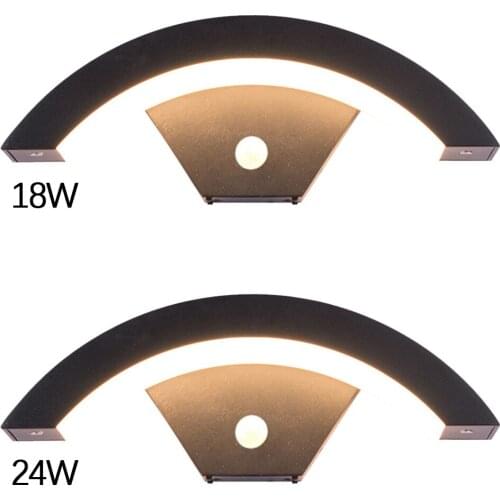 LED Outdoor Wall Lamp Street Lamp With Motion Sensor Aluminum Body Weatherproof IP65 220V For Porch or Gardens Lighting