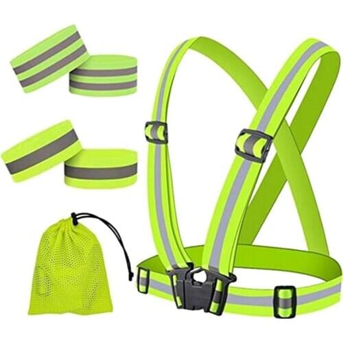 Reflective Safety Vest,High Vis Running Vest, Reflective Running Armbands,Reflective Strips for Runners,Reflective Tape
