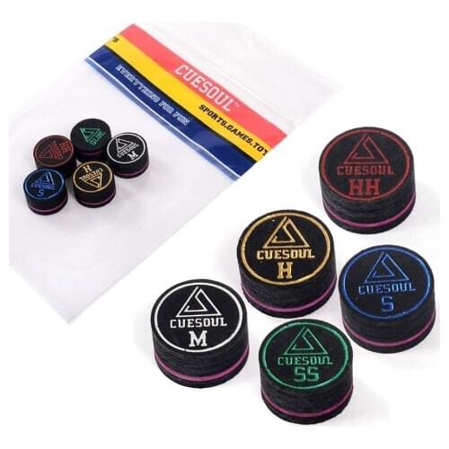 Free Shipping CUESOUL 14MM Baked Pig Suede Billiard Cue Tip,Cue tips