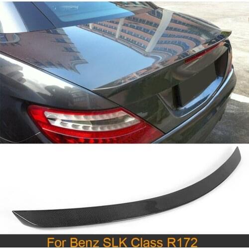 Carbon Fiber Car Rear Wing Spoiler For Mercedes Benz R172 SLK 2012-2013 Rear Trunk Lip Spoiler