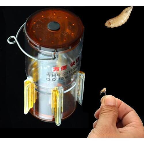 Smart Kingfisher Fishing Live Bait Hook Maggot Hanger Hang Maggot on Hook Appplicable at Night with LED Light Safe Clear Quick