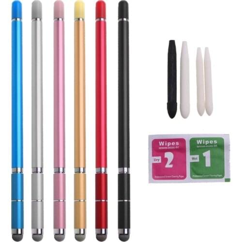 Universal Stylus 2 in 1 Precision Fiber Stylus Touch Screen Pens for All Capacitive Touch Screens Cell Phones Tablets