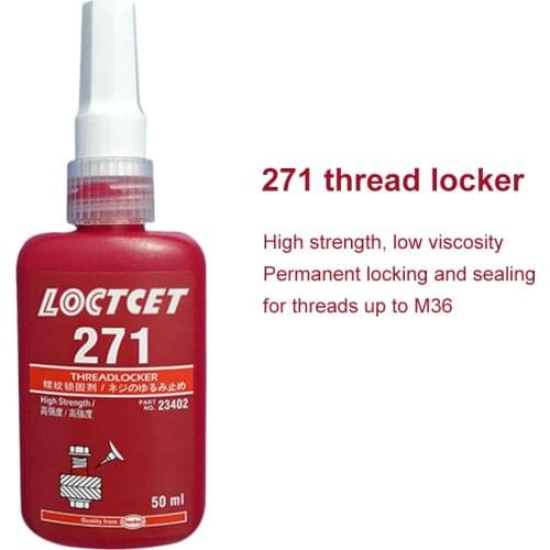 50ML Thread Locker Glue Screw Glue Anaerobic Glue Red Glue Medium Strength Threadlocker 271 Anaerobic Adhesive For LOCTZTE 271