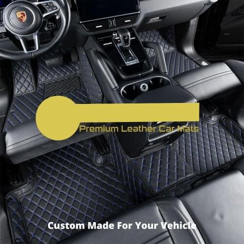 High quality Black Leather Car floor mat For fiat 500 punto tipo freemont bravo panda accessories