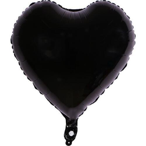 10pcs/lot Black five angle shape Aluminum Balloons 18inch white Heart-Shaped Foil Balloon Party Wedding Decoration children