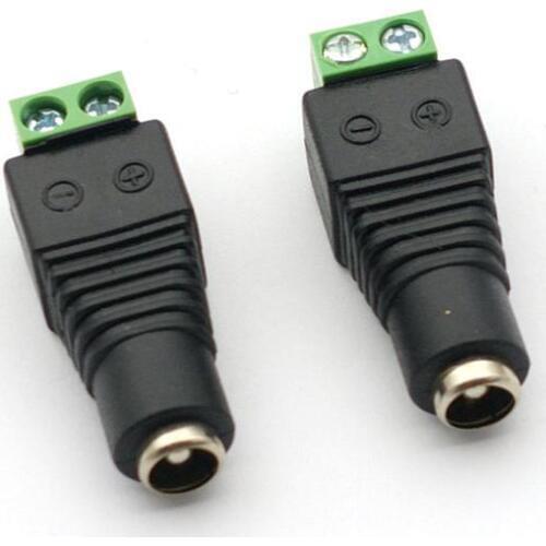 100pcs Female Socket DC Barrel 2.5mm x 5.5mm 2 Pin Terminal