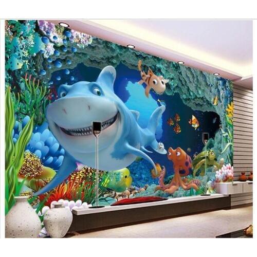 3D wallpaper custom mural Underwater world 3 d TV setting wall decoration painting murals wall papers home decoration