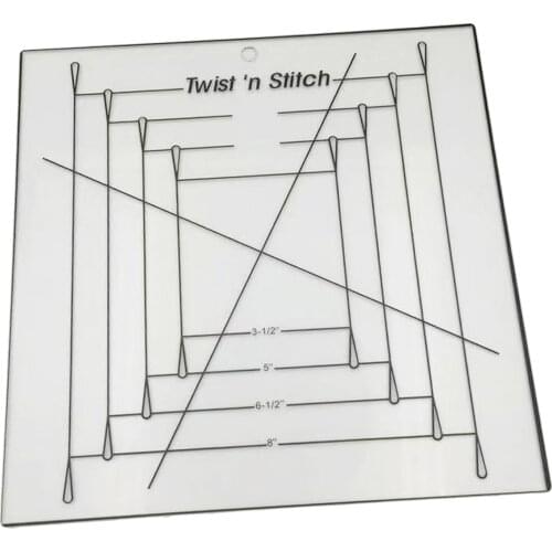 Acrylic Quilting Template Clear DIY Making Twist n Stitch Ruler Tailor Tools