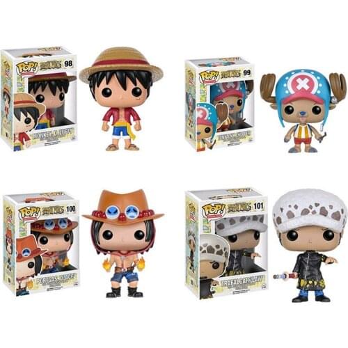 11 CM One Piece Anime Luffy Bogas D Ace Trafalgar Law Chopper Puppet Boxed Model Decoration Toys Childrens Gifts Collectibles