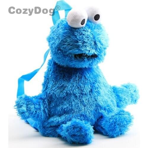 Sesame Street Big Bird Elmo Cookie Backpack Bag Style Plush Toys Doll Peluche Stuffed Animals Toys Women Kids Birthday Gift