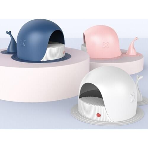 Large Whale Cat Litter Pot Semi-closed Anti-splashing Cat Toilet Isolated Odor Convenient Shoveling Shit Cat Litter Box